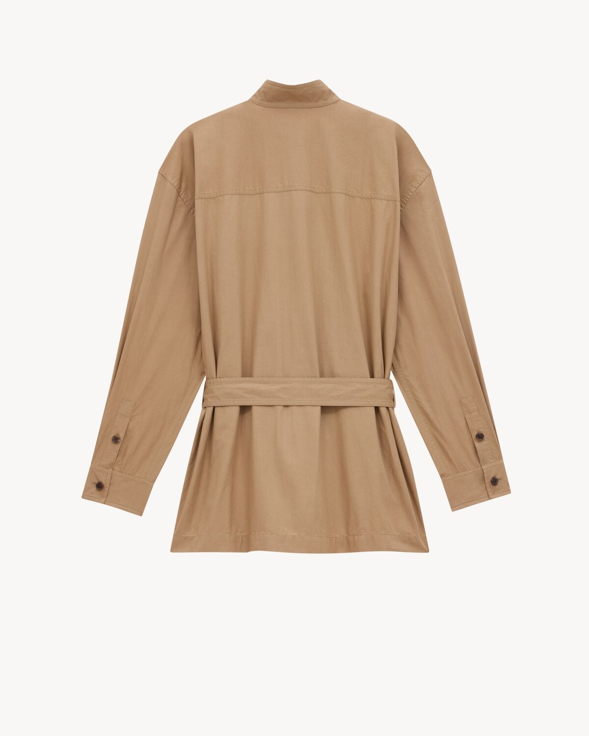 Saint Laurent Túnica De Sarga De Algodón