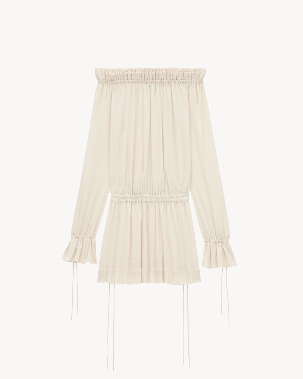 Saint Laurent vestido fruncido de punto