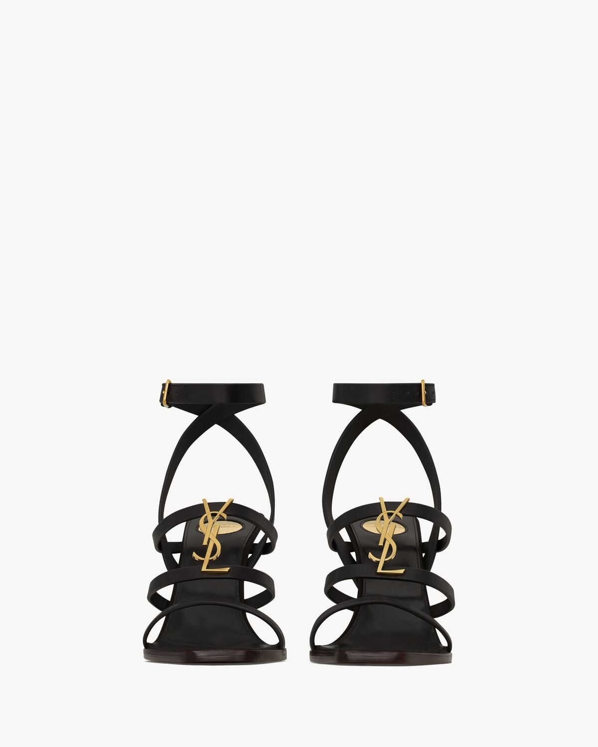 Saint Laurent Sandalias De Cuña Cassandra De Piel Lisa