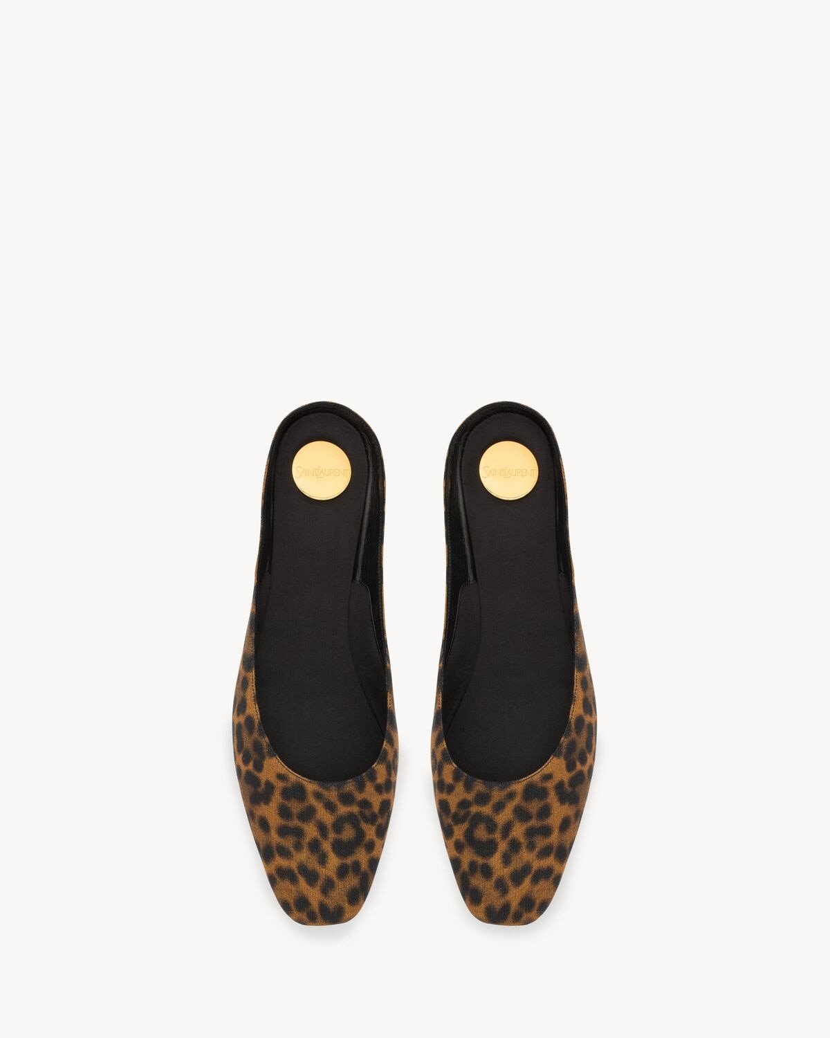 Saint Laurent slippers lido de grosgrén con motivo de leopardo