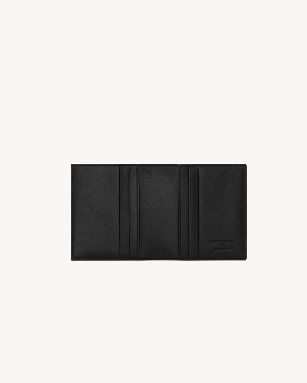 Saint Laurent Tarjetero Reversible Saint Laurent Paris De Piel Lisa