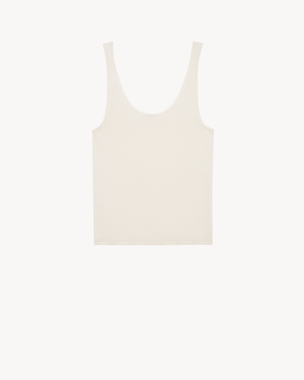 Saint Laurent Top De Tirantes De Cachemira Lana Y Seda