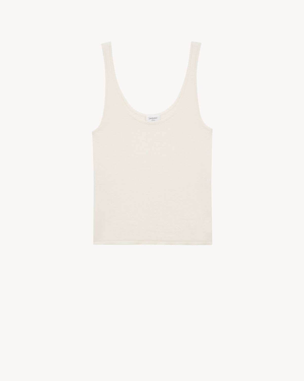 Saint Laurent top de tirantes de cachemira lana y seda