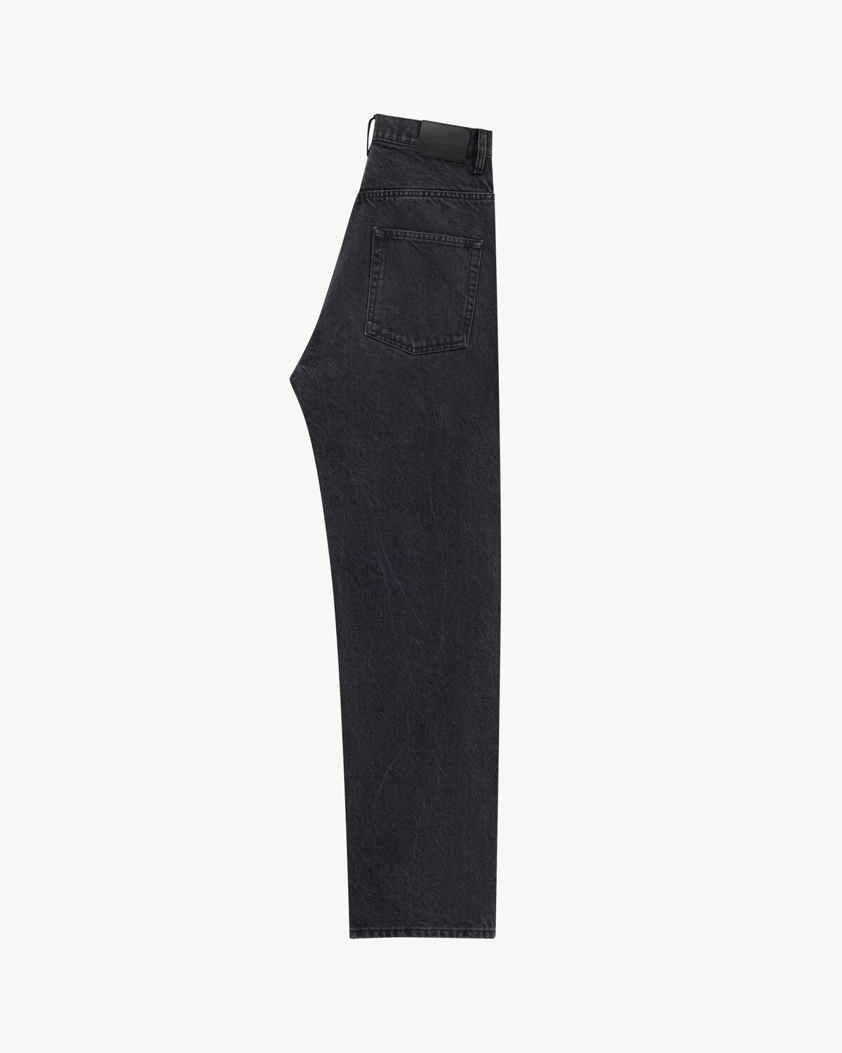 Saint Laurent Vaqueros Corte Carrot De Denim París Negro Efecto Desgastado