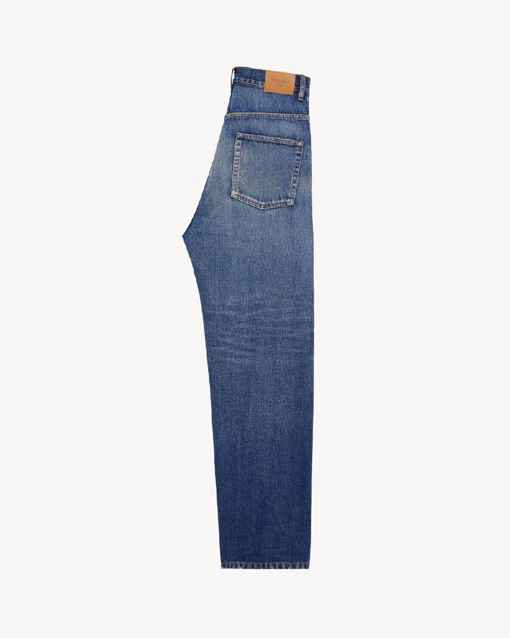 Saint Laurent Vaqueros De Talle Alto De Denim Azul Heritage Vintage