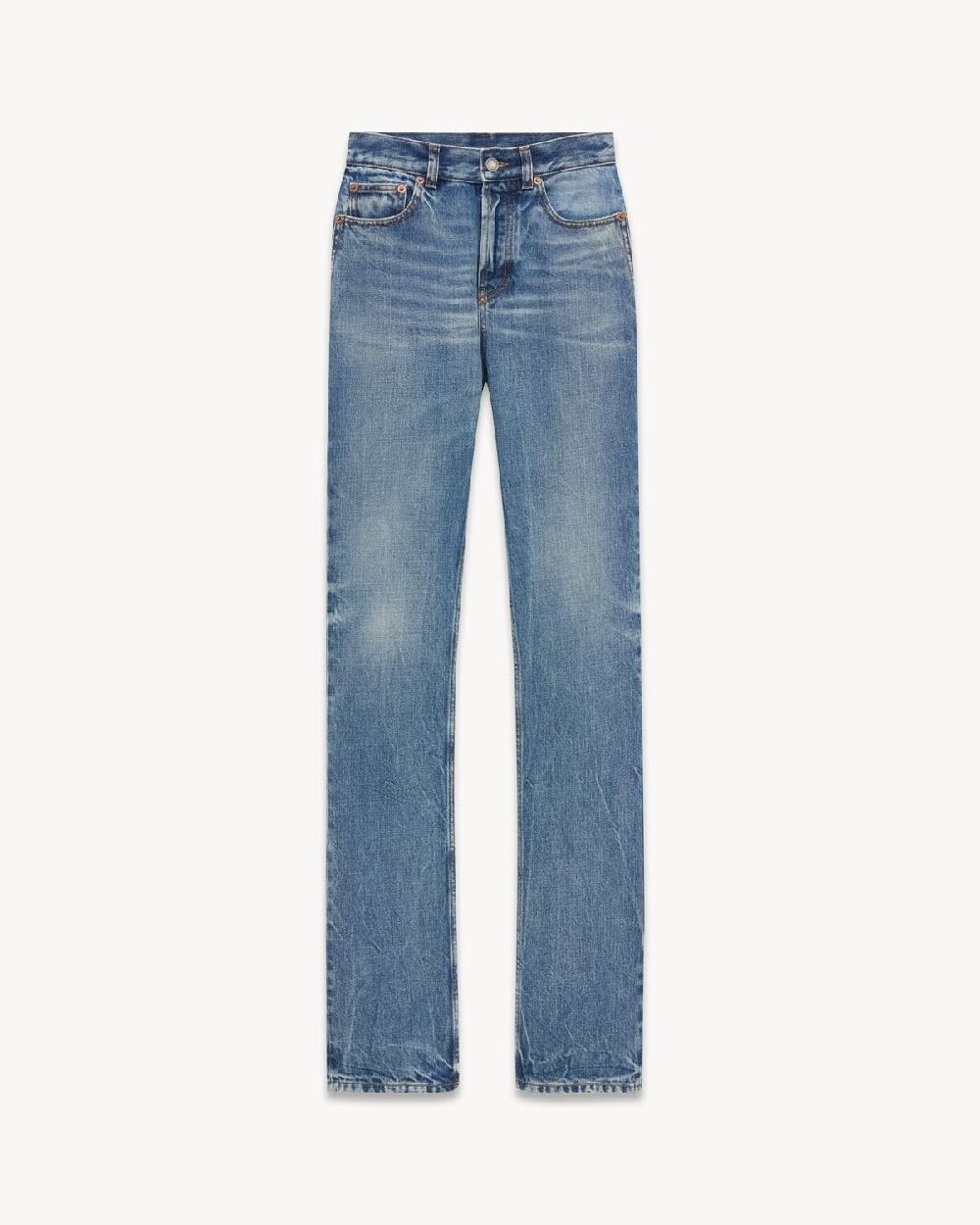 Saint Laurent vaqueros slim estilo años noventa de denim azul años cincuenta