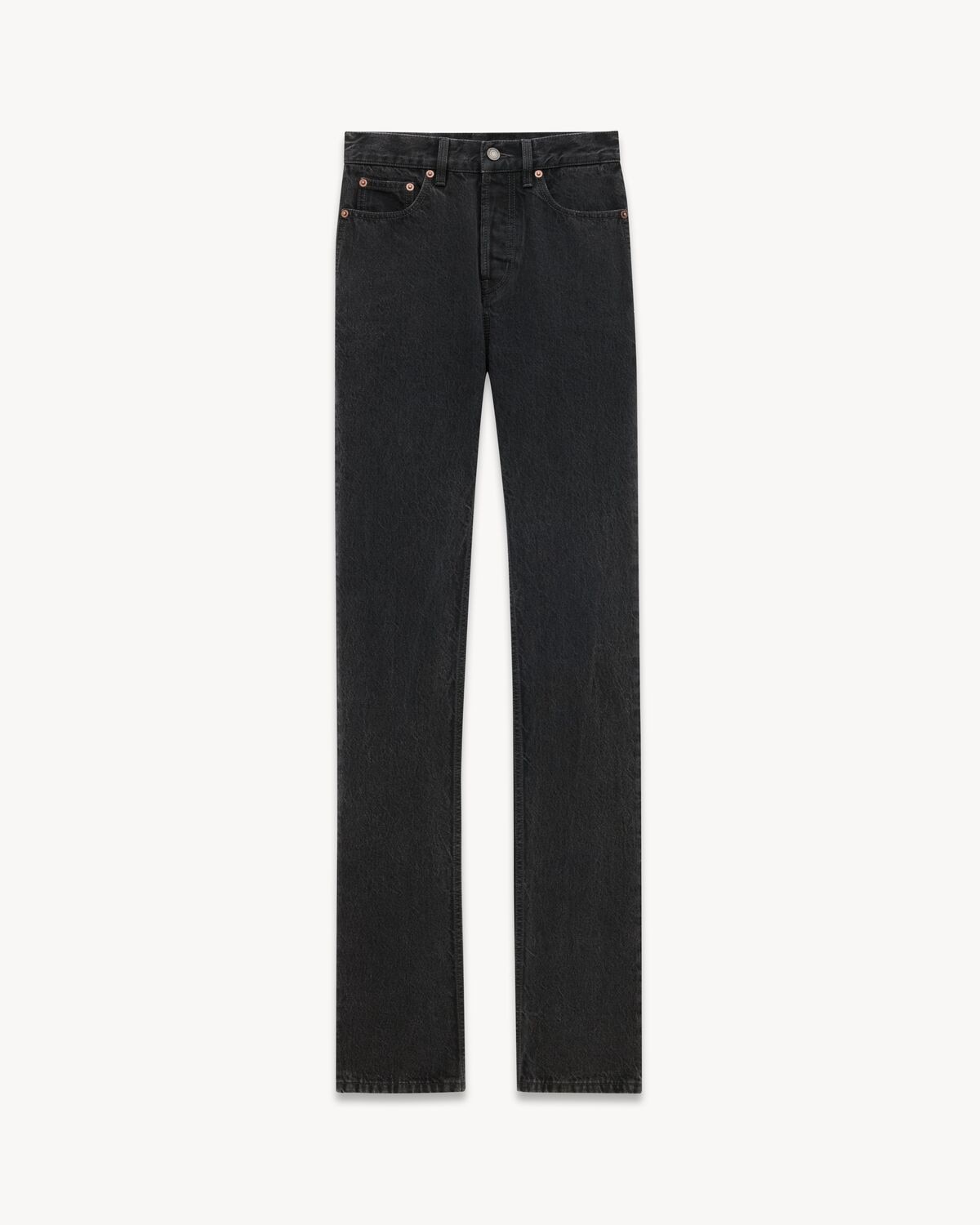 Saint Laurent vaqueros slim estilo años noventa de denim negro roca