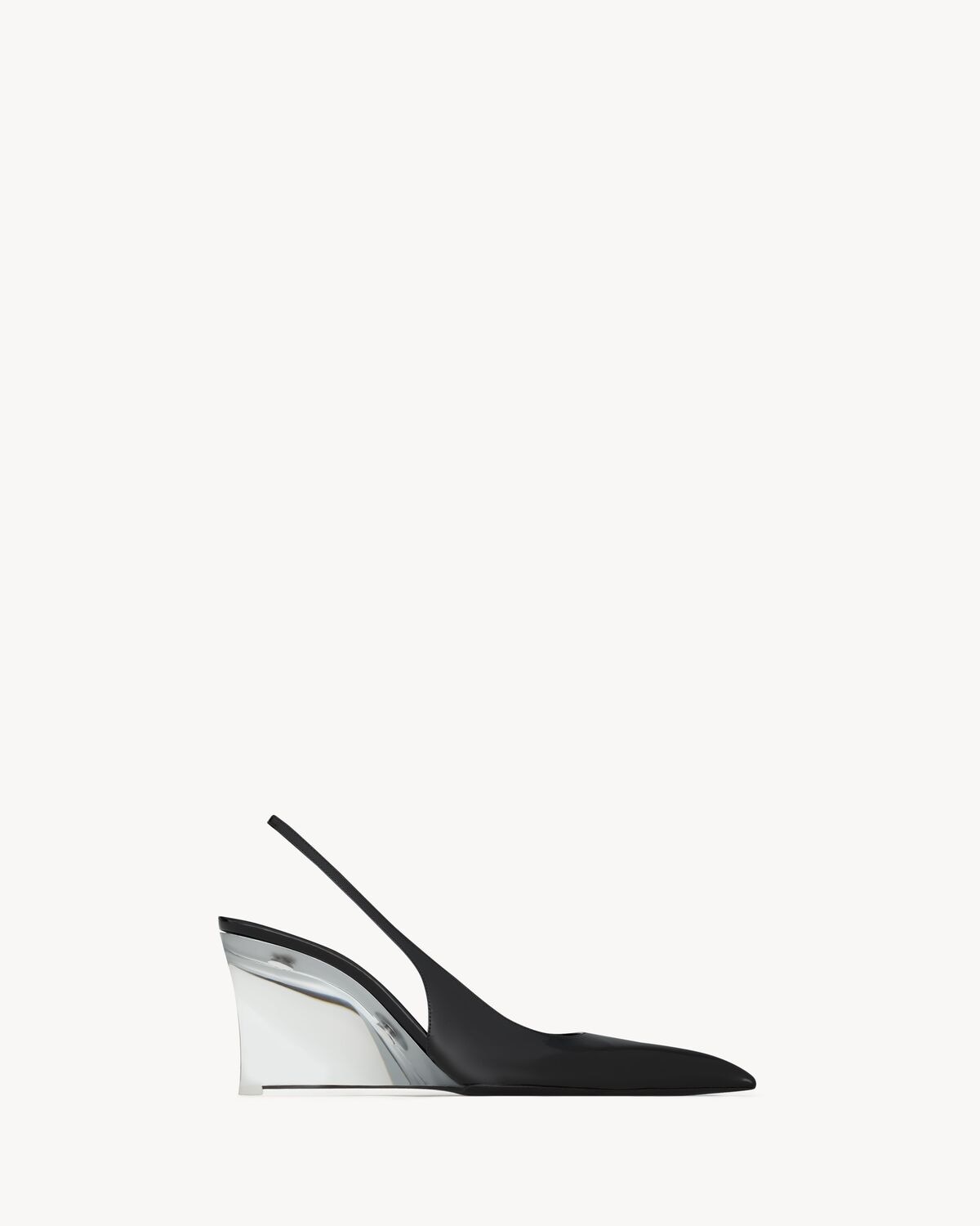 Saint Laurent zapatos de salón con cuña miller de piel brillante