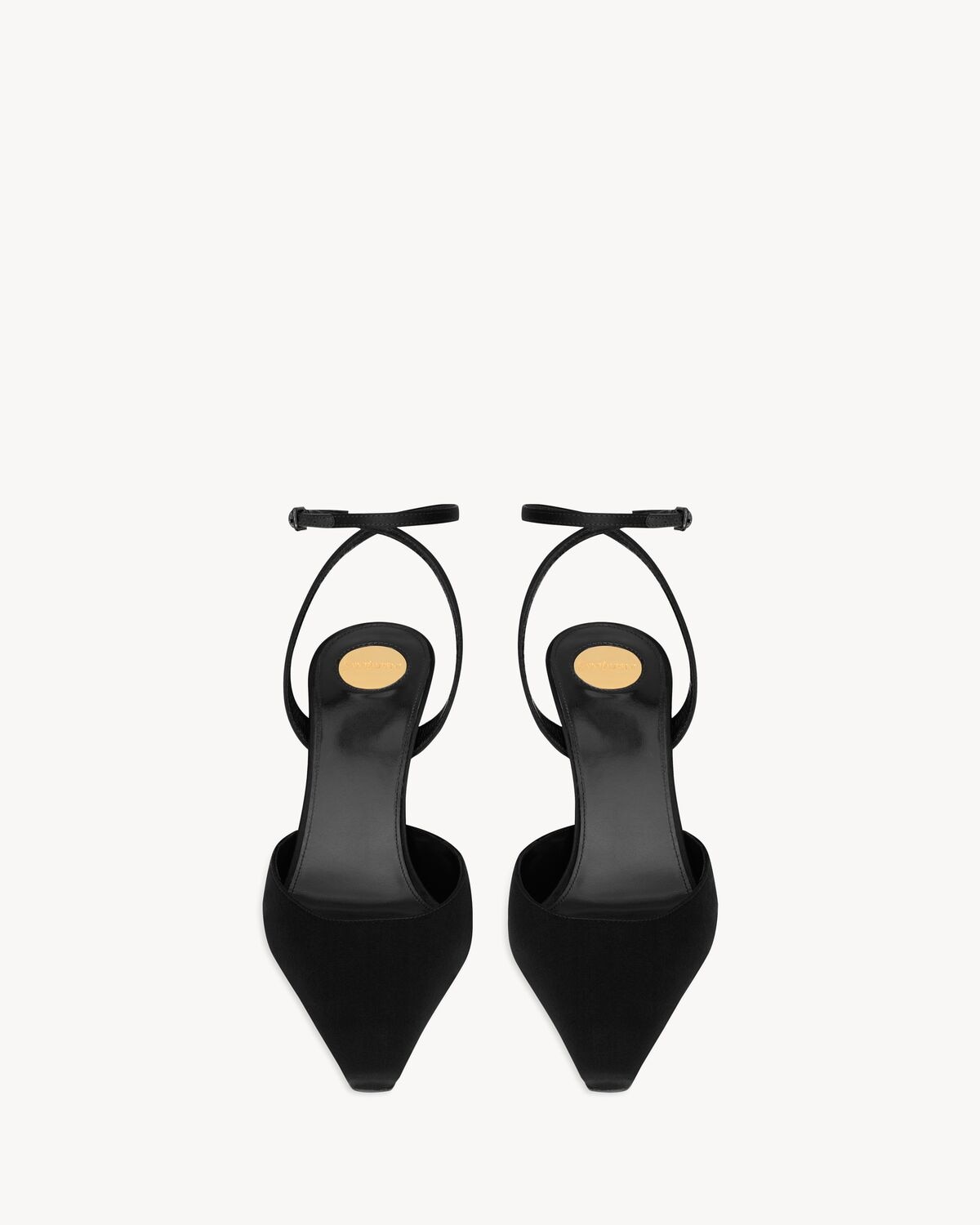 Saint Laurent Zapatos De Salón Slingback Aimée De Crepé De Satén