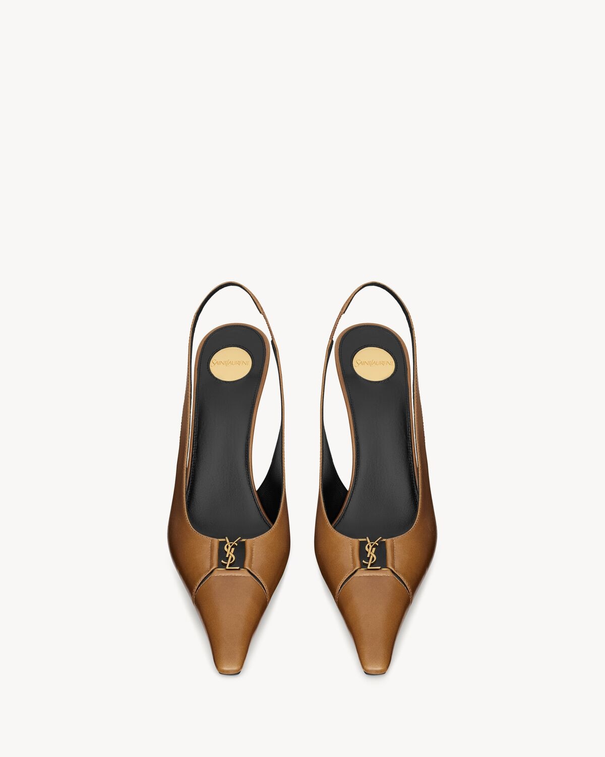Saint Laurent zapatos de salón slingback babylone breteuil de piel lisa