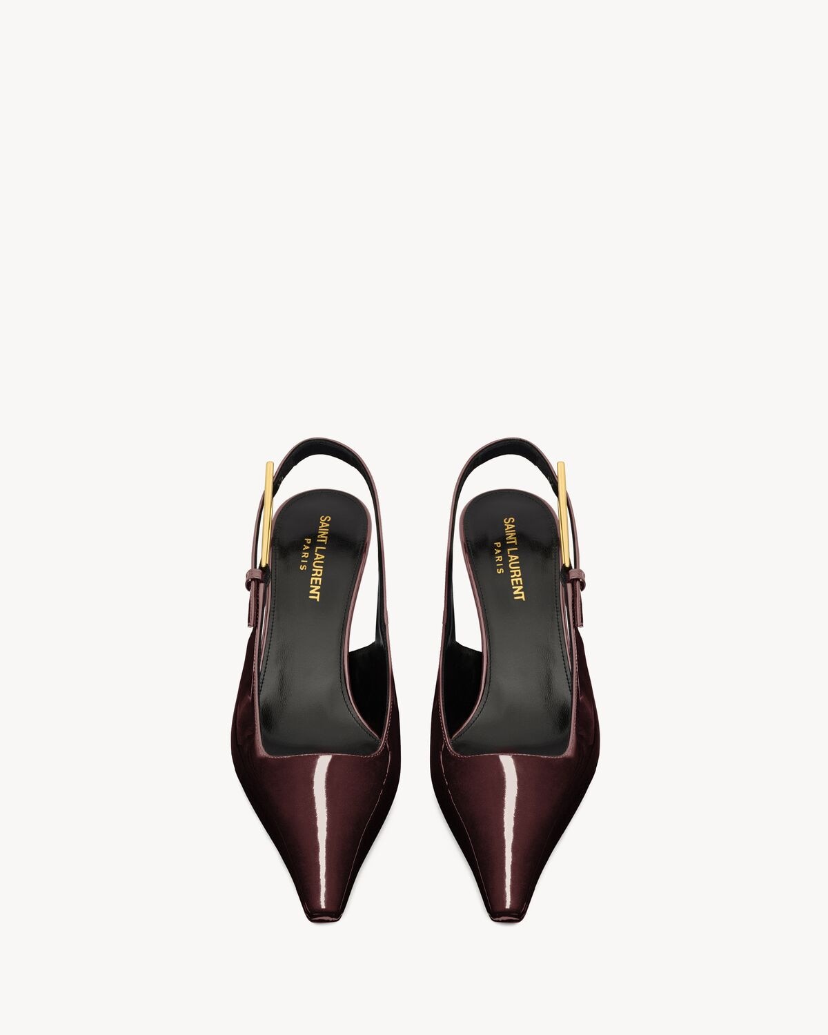 Saint Laurent Zapatos De Salón Slingback Lee De Charol