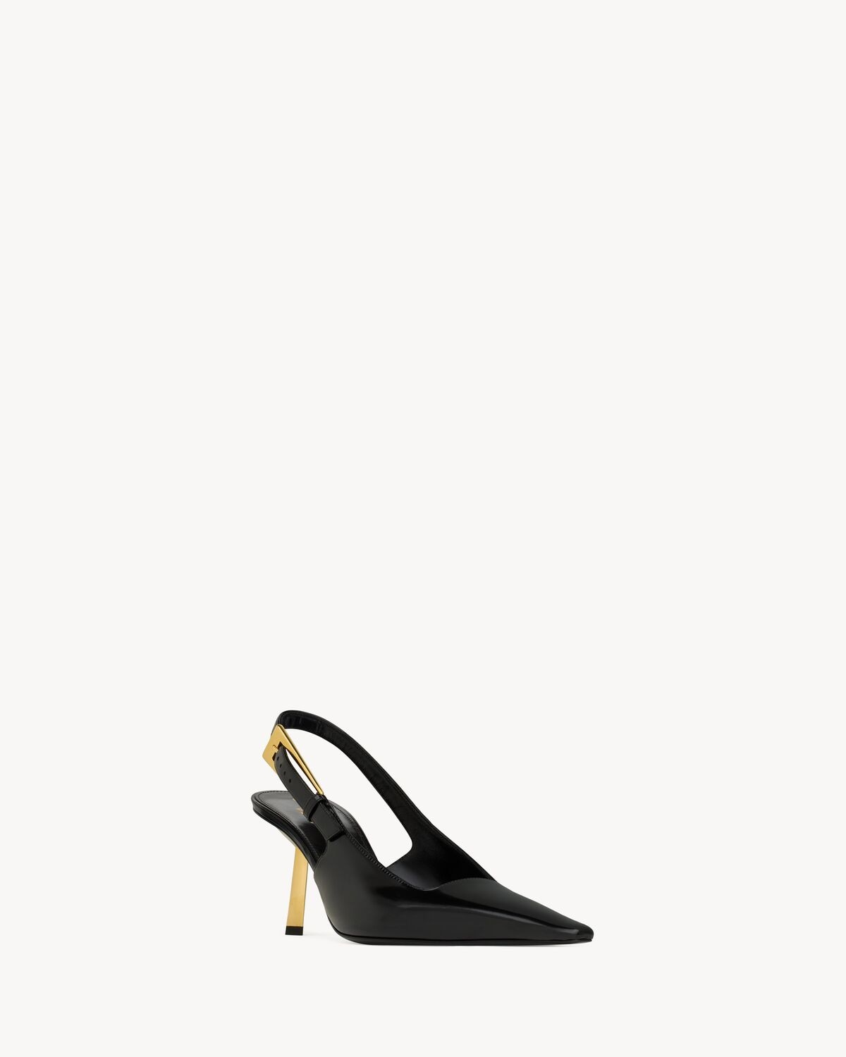 Saint Laurent Zapatos De Salón Slingback Lee De Piel Brillante