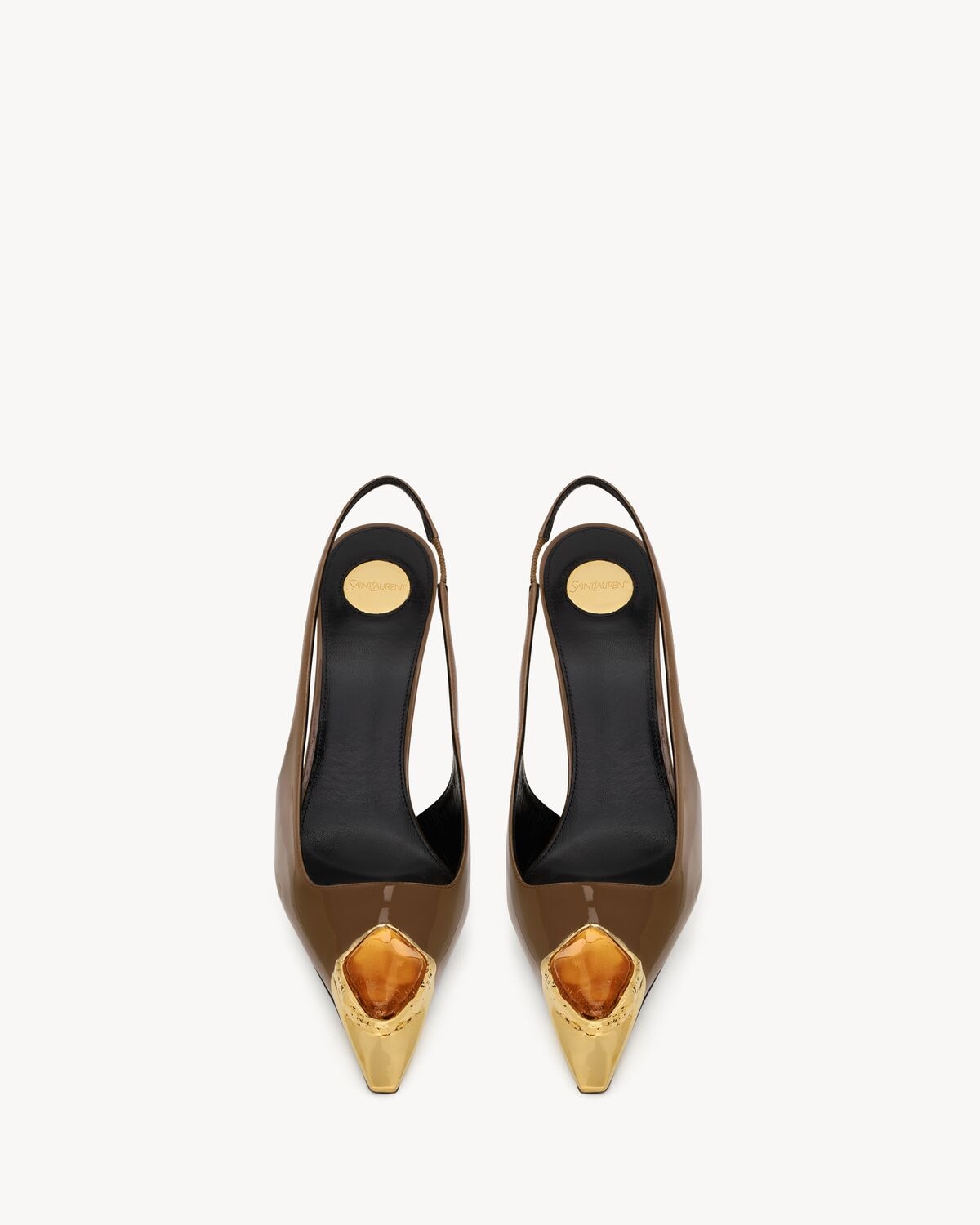 Saint Laurent zapatos de salón slingback loulou de charol