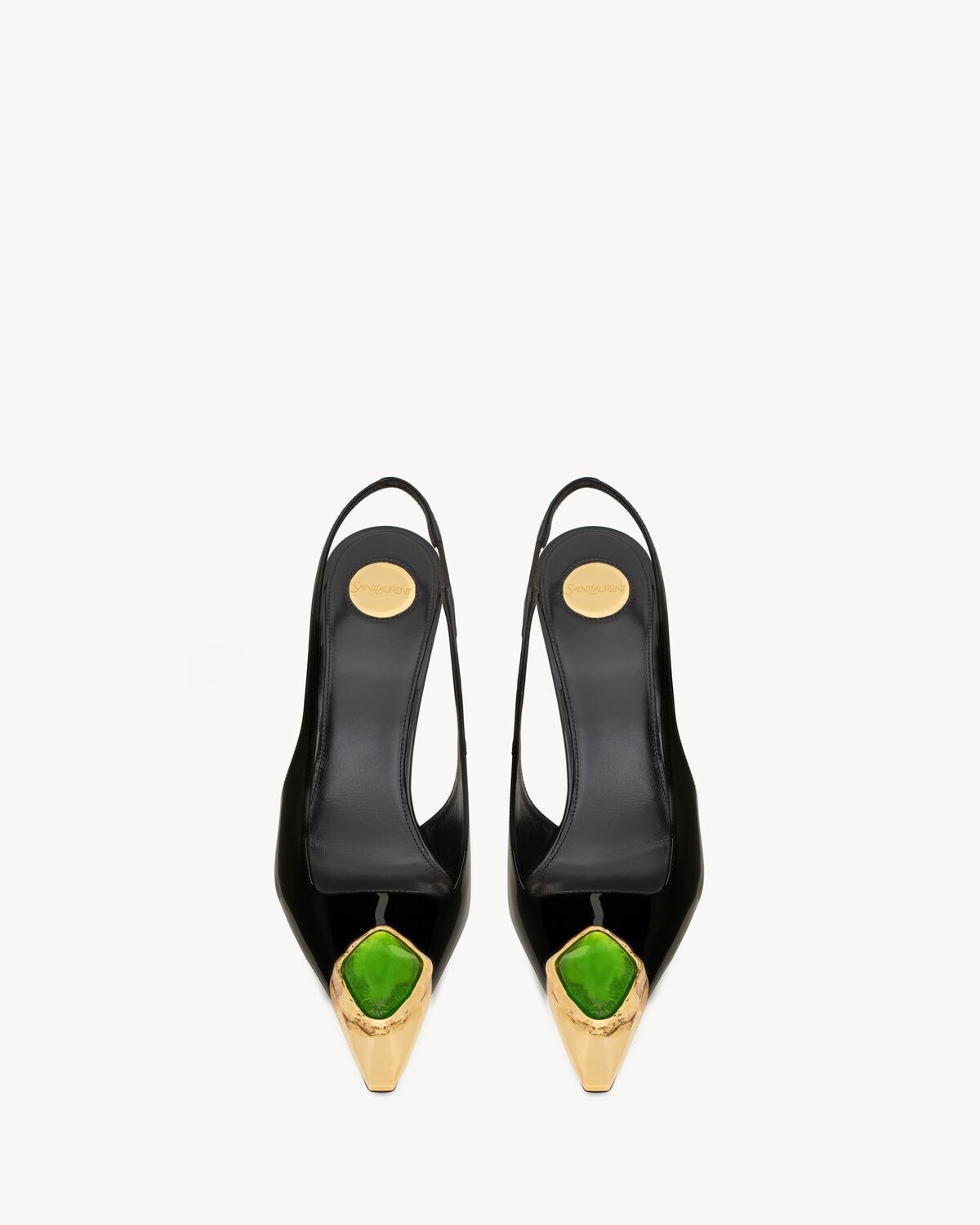 Saint Laurent zapatos de salón slingback loulou de charol