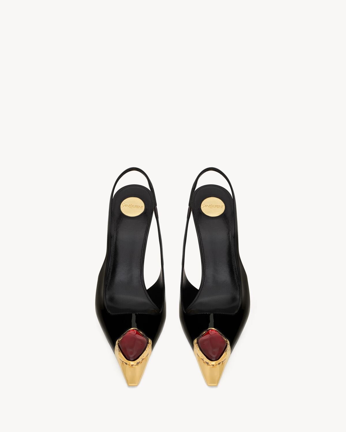 Saint Laurent zapatos de salón slingback loulou de charol