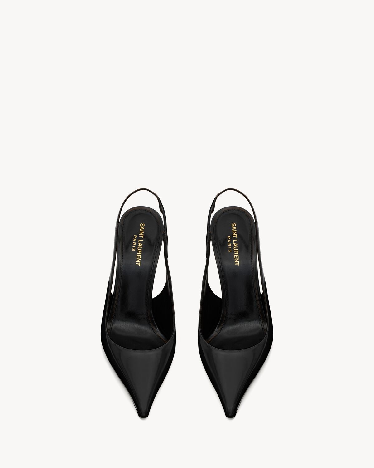 Saint Laurent Zapatos De Salón Slingback Vendome De Piel Brillante
