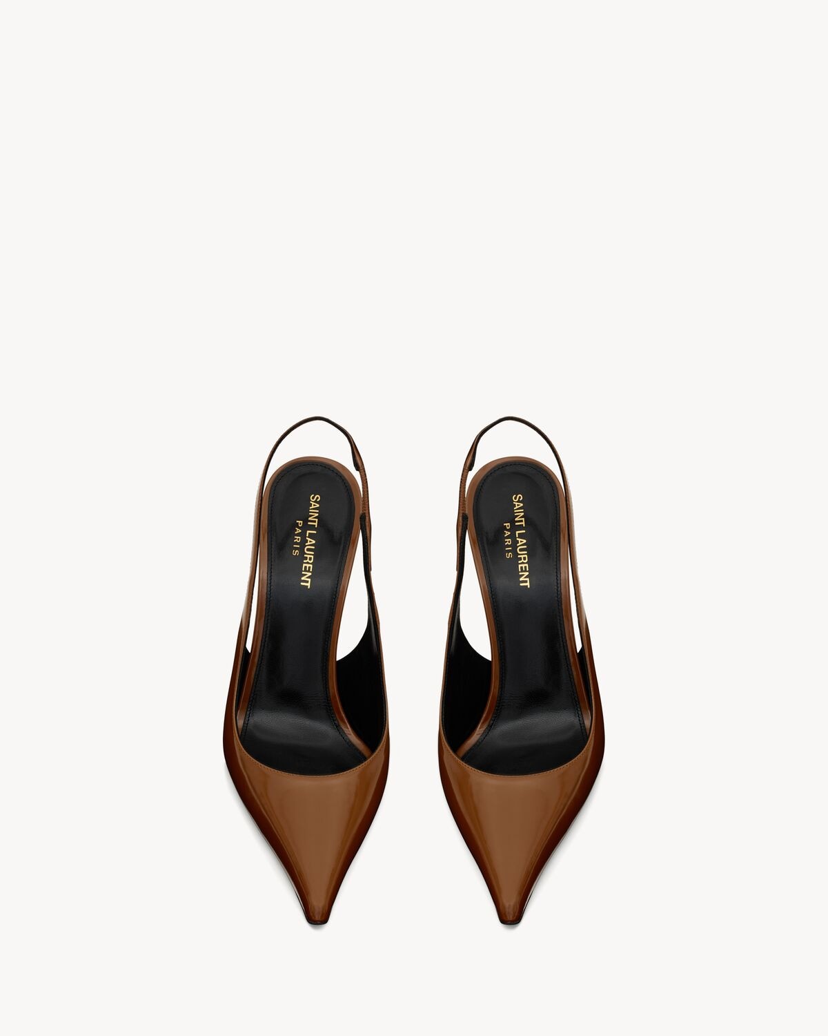 Saint Laurent Zapatos De Salón Slingback Vendome De Piel Brillante
