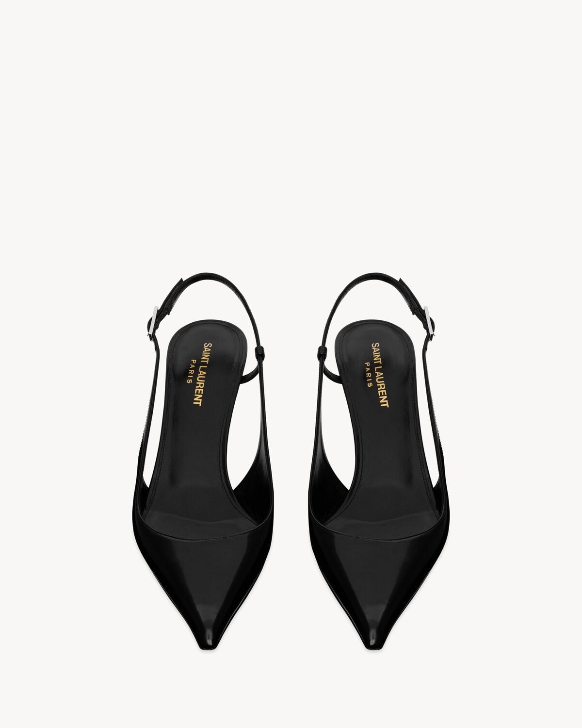 Saint Laurent Zapatos De Salón Slingback Vendome De Piel Brillante