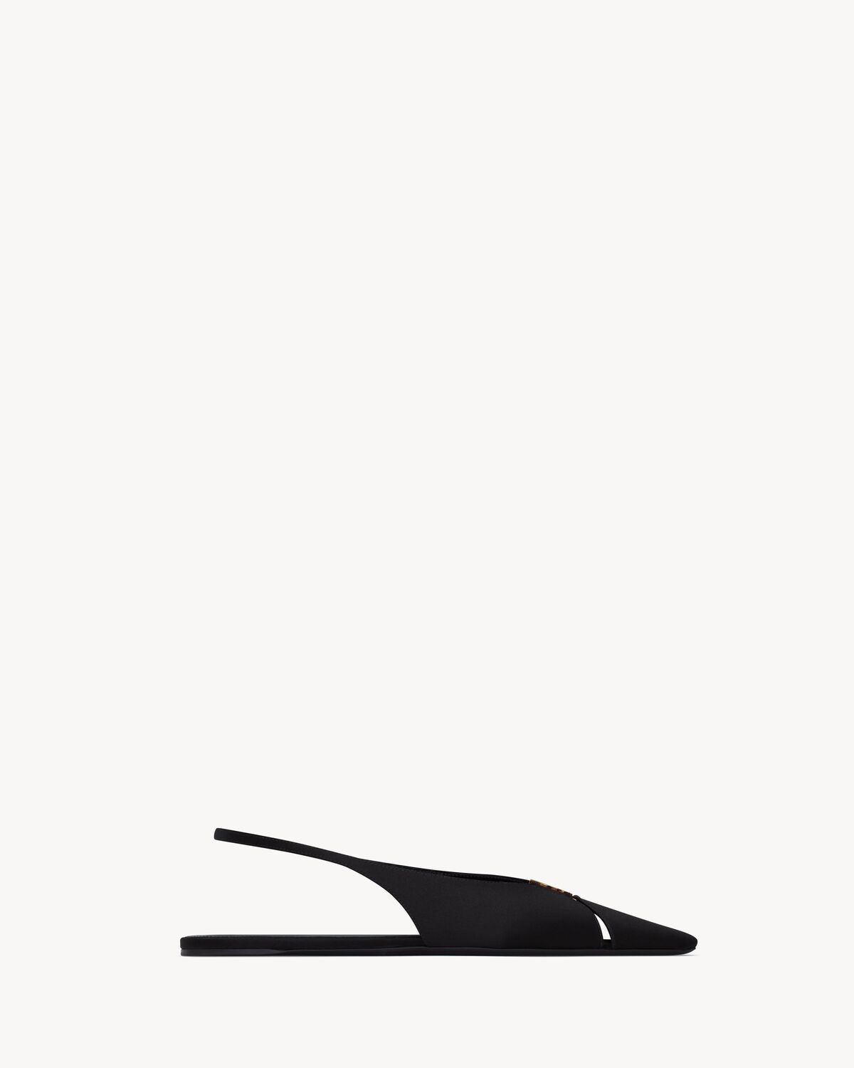 Saint Laurent Zapatos Planos Slingback Babylone De Crepé De Satén