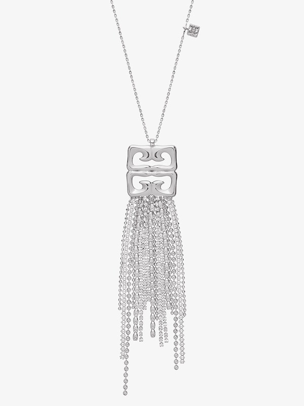 Givenchy 4G Liquid Necklace In Metal With Crystals Fringes