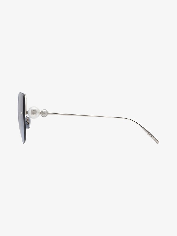 Givenchy 4G Pearl Sunglasses In Metal With Crystals