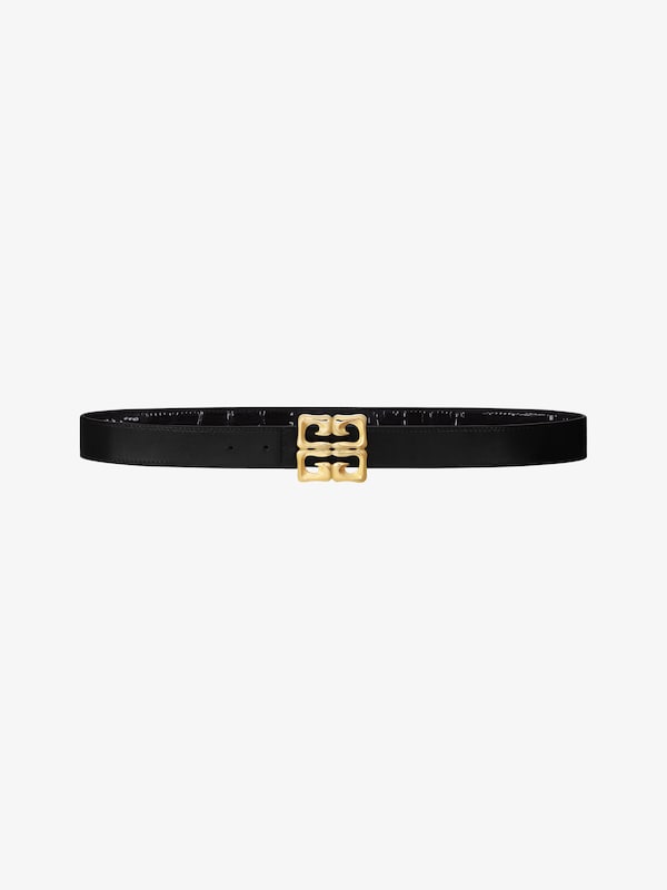 Givenchy 4G Reversible Belt In Crocodile Effect Leather