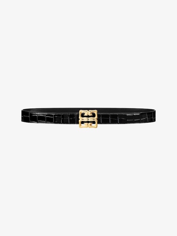 Givenchy 4G reversible belt in crocodile effect leather