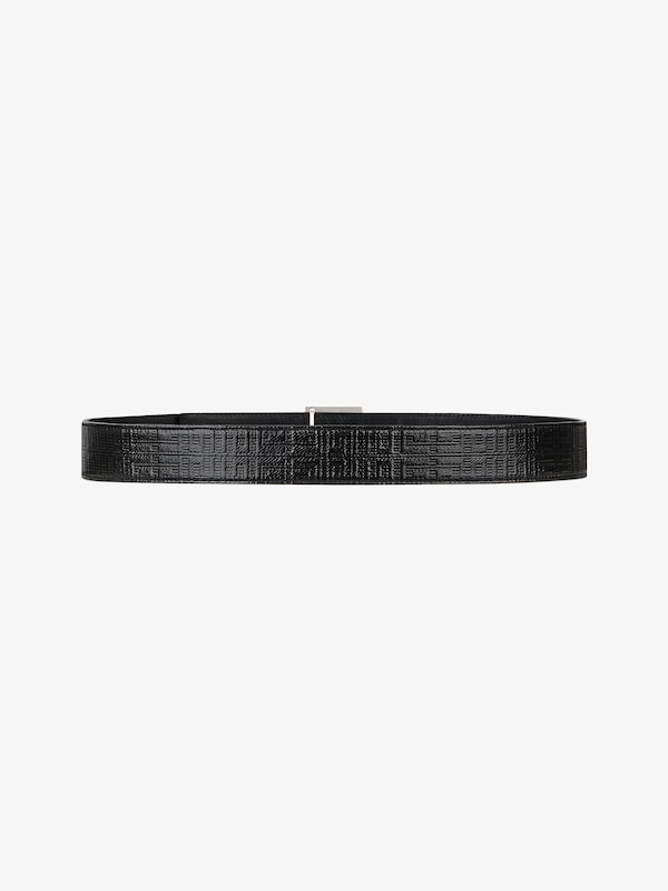 Givenchy 4G Reversible Belt In Leather And 4G Coated Canvas