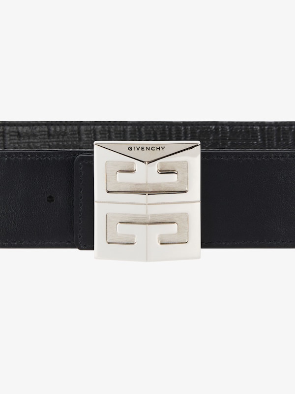 Givenchy 4G Reversible Belt In Leather And 4G Coated Canvas