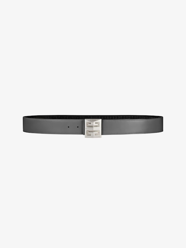 Givenchy 4G Reversible Belt In Leather And 4G Coated Canvas