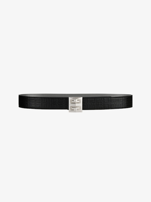 Givenchy 4G reversible belt in leather and 4G coated canvas