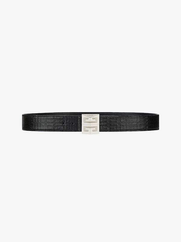 Givenchy 4G reversible belt in leather and 4G coated canvas