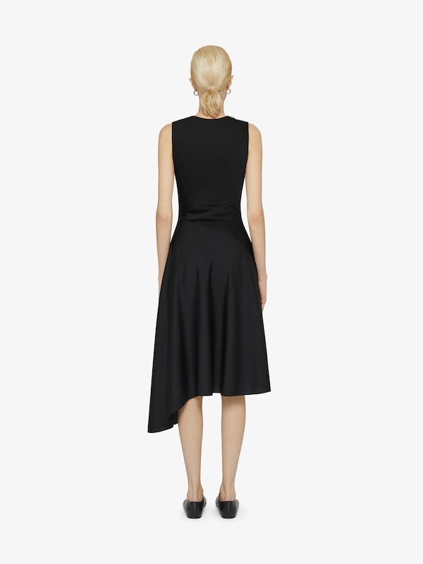 Givenchy Asymmetric Dress In Wool And Mohair With Plaston