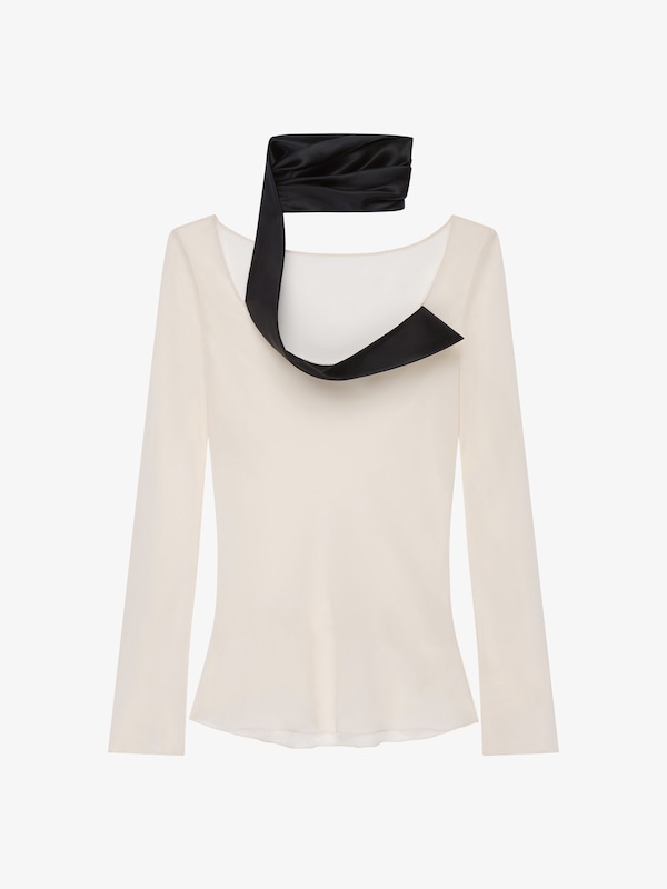 Givenchy Blouse In Silk Georgette With Swallow Collar