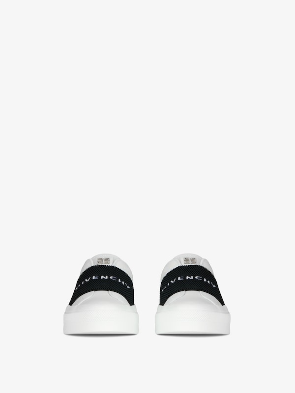 Givenchy City Sport Sneakers In Leather With GIVENCHY Strap