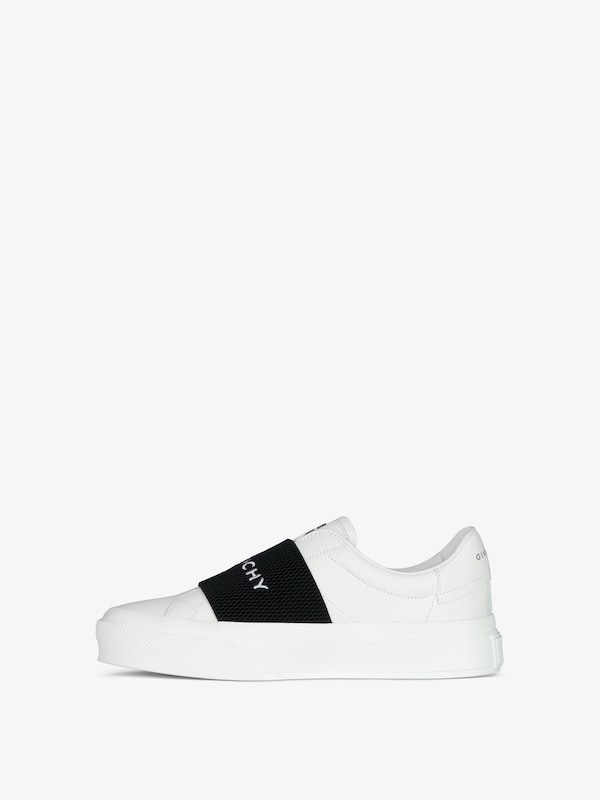 Givenchy City Sport Sneakers In Leather With GIVENCHY Strap