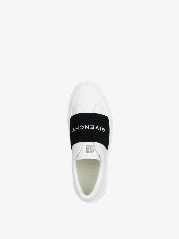 Givenchy City Sport Sneakers In Leather With GIVENCHY Strap