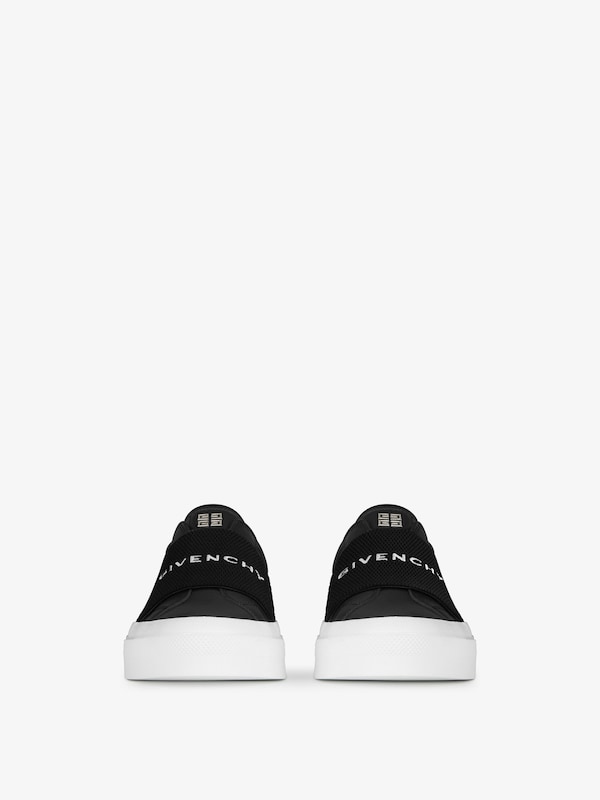 Givenchy City Sport Sneakers In Leather With GIVENCHY Strap