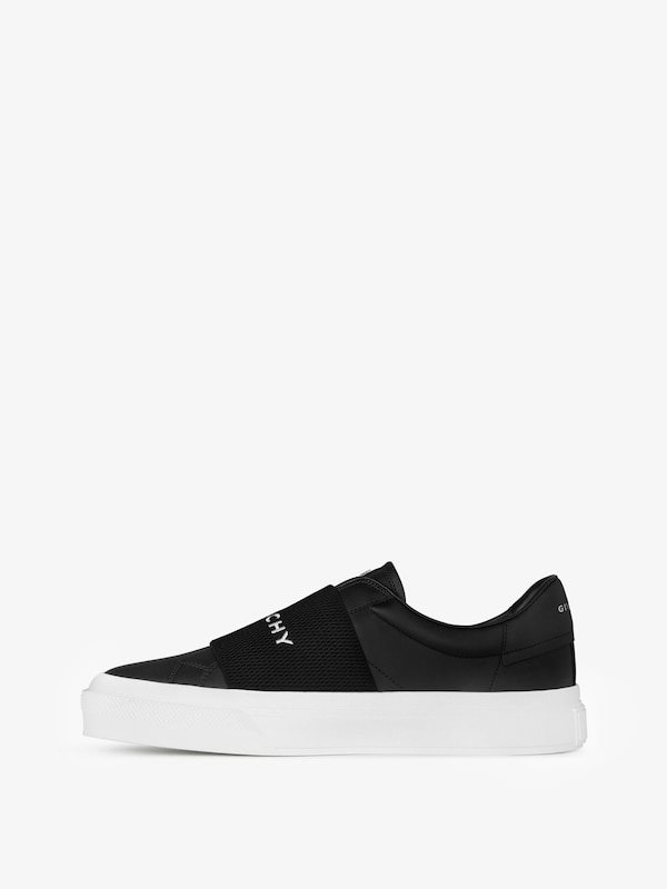 Givenchy City Sport Sneakers In Leather With GIVENCHY Strap
