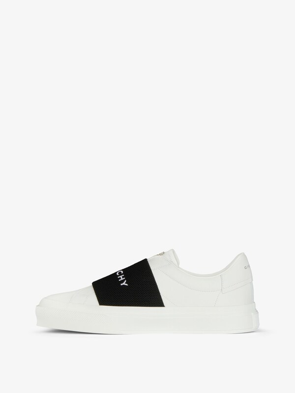 Givenchy City Sport Sneakers In Leather With GIVENCHY Strap