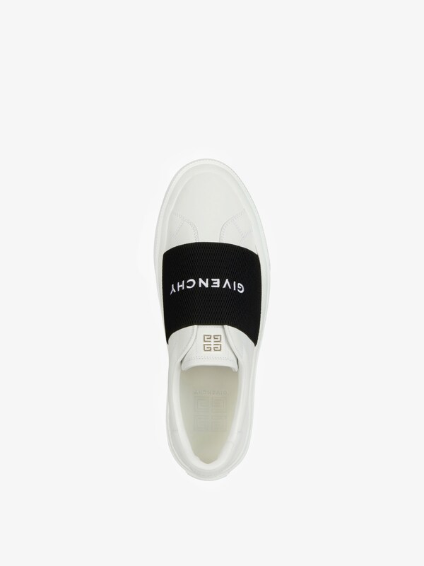 Givenchy City Sport Sneakers In Leather With GIVENCHY Strap