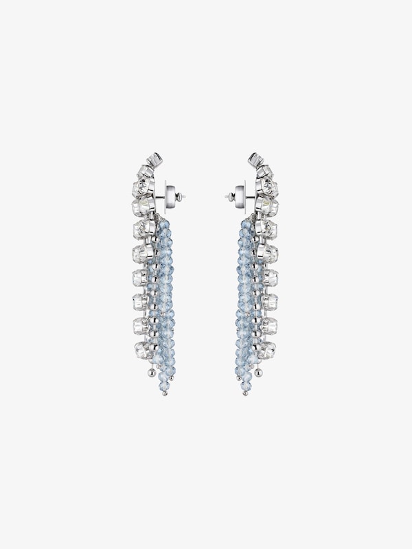 Givenchy Crystal Bow Earrings In Metal With Crystals And Pearls