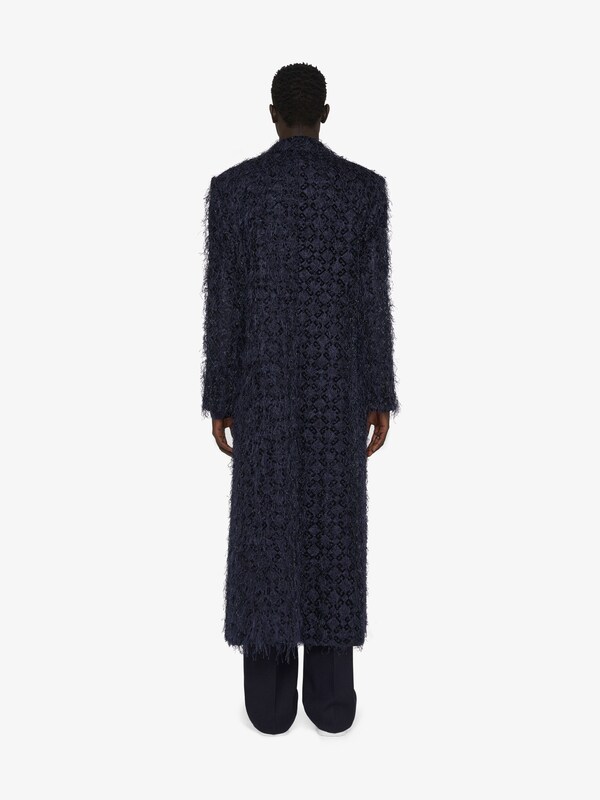 Givenchy Double Breasted Coat In Monogram 72 Fancy Jacquard