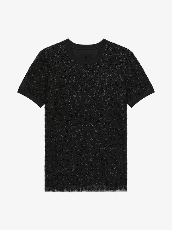 Givenchy Double-layered Slim T-shirt In Cotton And Tulle