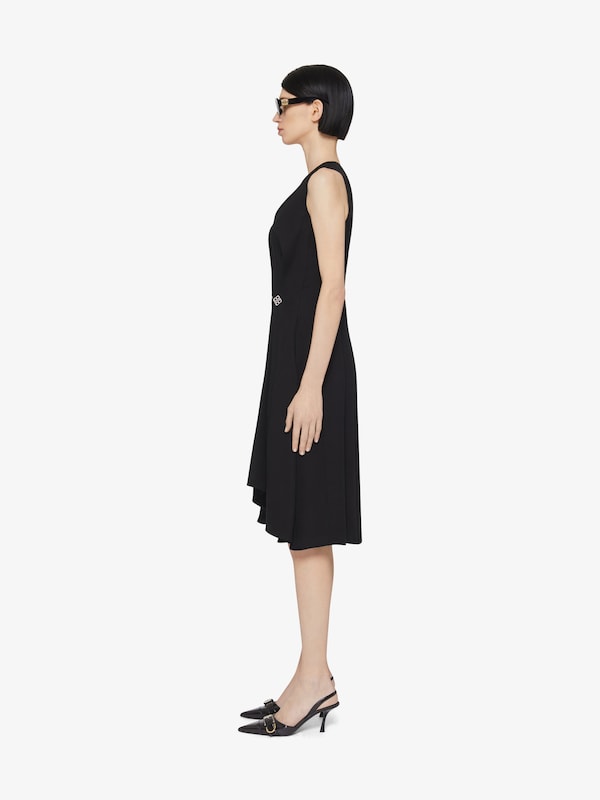 Givenchy Dress In Crepe Satin With 4G Liquid Detail