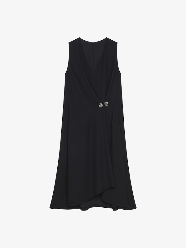 Givenchy Dress In Crepe Satin With 4G Liquid Detail