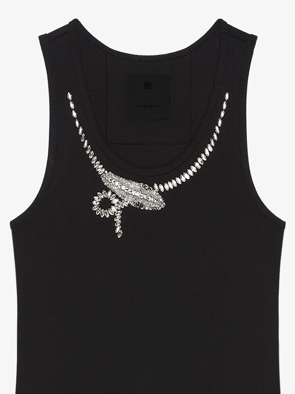 Givenchy Dress In Jersey With Crystals Snake Embroideries