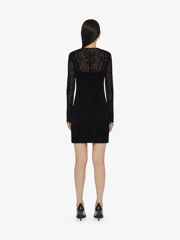 Givenchy Dress In Python Print Tulle With 4G Detail