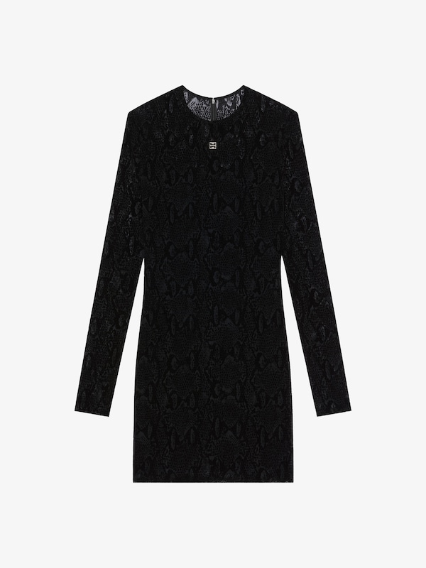 Givenchy Dress In Python Print Tulle With 4G Detail