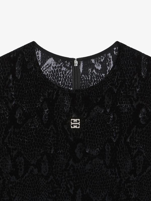 Givenchy Dress In Python Print Tulle With 4G Detail